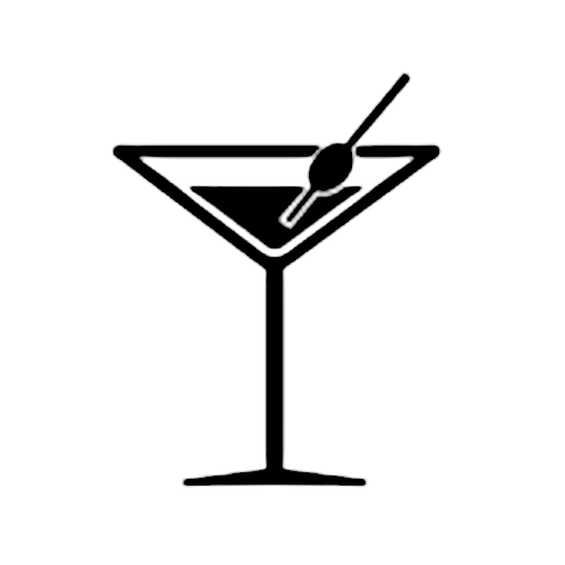 Perrones Logo Martini Glass